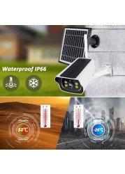 1080P WiFi Outdoor Wireless Camera Security Camera Solar Panel Battery Powered Bullet Camera Night Vision Human Detection