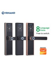 2022 Tuya Eight Language Fingerprint Lock, Security Smart Smart Lock With WiFi APP Password Unlock, Electronic Door Lock