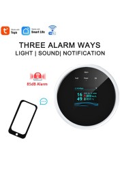 Tuya multifunctional home security protection device fire combustion gas leak detector temperature monitor temperature alarm