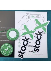 5sets/lot 2020 Stockx Green Tag Circular Tag Rcode Flyer Stickers Plastic Shoe Buckle Verification X Tag Authentic