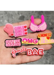 Wholesale 50pcs Love Mix Cartoon Plastic Animals Shoe Charms DIY Wristbands Backpack Decoration Accessories Buckle Clog Croc Jibz