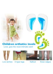 Sunvo - Kids Orthotic Insoles, Silicone Gel, Flat Foot Corrector, Arch Support, Shoe Pads