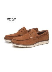 BHKH 2022 Autumn Men Shoes Smart Fashion Shoes Casual Shoes Leather Man Casual Shoes Office Work Footwear Men Shoes