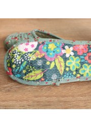 Small floral slippers pastoral fabric soft-soled household cotton slippers warm breathable non-slip light beautiful cotton slippers