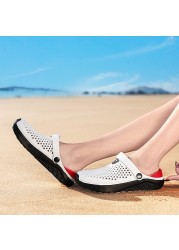 men women sandals hole shoes home slippers summer hollow out beach flat shoes comfort outdoor slides slip on shoes