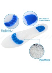 Soft Medical Silicone Arch Support Insoles , Orthotic Plantar Fasciitis Pads