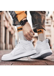 Fashion sneakers men's shoes light white sneakers men's casual shoes flat leather designer shoes men's leisure shoes