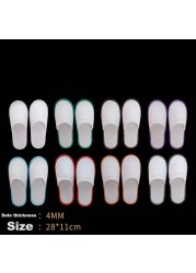 50pcs Disposable Slippers Men Women Business Travel Passenger Shoes Home Guest Slippers Hotel Beauty Club Shoes Indoor Slippers