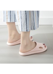 Home Soft-soled Slippers Women Summer Bathing Non-slip Soft Sandals Couple Noise Reduction Wear-resistant Flip Flops Female Shoes