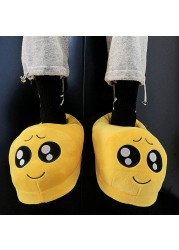 2022 new tube men slippers funny winter couples plush soft shoes indoor cartoon slippers men slides non-slip home tennis shoes