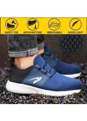 Spring/Summer Breathable Fabric Safety Shoes Leisure Sports Mixed Colors For Steel Head Low Wear Safety Shoes Anti-drop