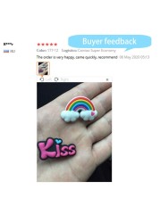 50pcs Cute Animal Flower PVC Shoe Charms Dogs Cat Unicorn Shoe Buckle Zodiac Shoes Accessories Rainbow Ornaments Kids Gift