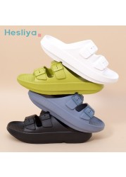 cloud slippers women summer double buckle beach sandals thick platform shoes outdoor couple flip flops cork bottom birkenstock