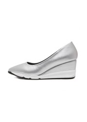 KNCOKAR-Women's Platform Slip-On Shoes, Flat Heel & Slope Boots, Spring & Summer