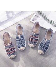 Single Flat Bottom Lazy Fisherman Canvas Shoes 2022 New Style Casual Korean White Canvas Women's Shoes