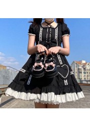Kawaii Women's Platform Sandals Bow Patchwork Zapatillas Mujer 2022 Spring Japanese Style Buckle Bells Girls Lovely Lolita Shoes