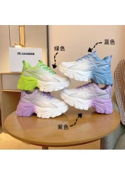 Autumn Women Chunky Sneakers New Design Woman Shoes Colorful Thick Sole Fashion Girls Platform Sneakers Ladies Sneakers