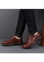 100% Genuine Leather Men's Casual Shoes Best Quality Business Formal Shoes 2019