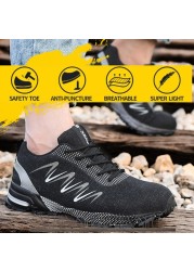 Wear-resistant non-slip safety protective work shoes breathable anti-smashing safety shoes men's anti-puncture sports shoes