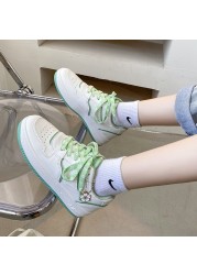 White Platform Sneakers Women Shoes Kawaii Cute Korean Fashion Sneakers Fairy Sweet Women Shoes Girls Tenis De Mujer