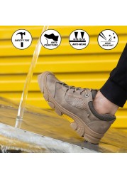 Safety insurance shoes men deodorant anti-puncture steel toe cap insulated electric safe wear-resistant winter work shoes