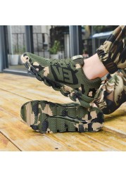 Camouflage Sneakers Man Military Shoes Women Sneakers Tenis Shoes Army Trekking Shoes Couple Outdoor Walking Casual Shoes