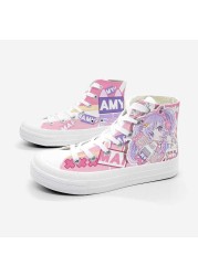 Japanese Cartoon Anime Printing Cool Girl Vulcanized Shoes Spring Autumn High Quality Canvas Shoes Student Gift Jk Casual Shoes