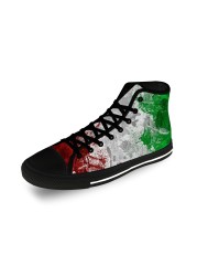 Italy Italian Italy National Flag Casual Canvas 3D Print High Top Canvas Fashion Funny Shoes Men Women Breathable Sneakers