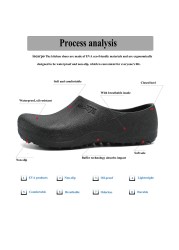 YEINSHAARS Men Chef Shoes Male Breathable Beach Sandals Kitchen Shoes Men Medical Work Sandal Garden Waterproof Work Shoes