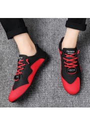 Breathable canvas shoes men's shoes comfortable lace-up loafers shoes classic trendy mixed colors flat shoes light casual shoes