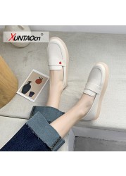 New Fashion Soft Bottom Women Flats PU Leather Nursing Shoes Leather Comfort Oxford Shoes For Women Shoes Women Loafers Spring