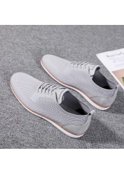 2022 new summer men's British-style shoes classic light breathable mesh flat shoes fashion casual business dress shoes large size