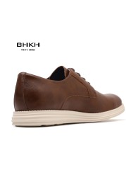 BHKH 2022 leather men casual shoes smart business office work lace-up light dress men shoes