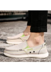 Men's Canvas Shoes Breathable Casual Shoes Luxury Brand Men Loafers Lightweight Boat Shoes Designer Vulcanize Shoes Sneakers
