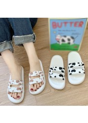 Soft Cushioned Shower Slippers Open Toe Slide Sandals for Women House Slipper