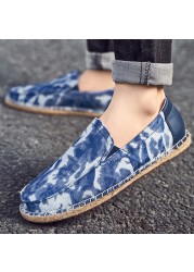 2022 Summer New Linen Men's Casual Shoes Handmade Weaving Fisherman Shoes Fashion Casual Flat Espadrilles Driving Shoes Big Size