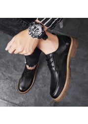 Handmade Genuine Leather Men's Shoes Fashion Casual Shoes Men Brand Sneakers Autumn Shoes