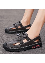 Men's shoes 2022 summer fashion casual beach non-slip rubber outdoor breathable non-slip high quality genuine leather trekking