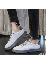 Comfort Sneakers Women Lace-up PU Leather Casual Shoes White Woman Sneaker Women Flats Zapatillas Mujer Tenis Feminino Pink