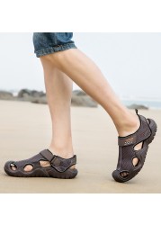 Summer Men's Sandals Platform Closed Toe Shoes Hiking Wading Fishing Beach Shoes Men's Sneakers