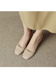 FEDONAS 2022 Women Pumps Basic Mature Office Ladies Pumps Thick High Heels Round Toe Casual Shoes Woman