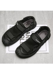 2022 Summer Fashion Men's Sandals Sport Non-Slip Slippers Casual Beach Shoes Breathable Mesh Fashion Black Men's Shoes