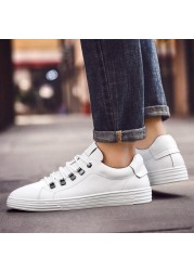 Men's shoes leather casual spring sneakers men 2021 new lace-up British style shoes fashion sneakers