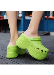 High Heels Women Sandals Clogs New Arrivals Breathable Ins Hot Female Slippers Summer Lady Sandals Platform Heels Garden Shoes