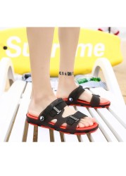LaiCai Sanda Men Slippers Outdoor Leisure Summer Flip Flops Man Sandals Bathroom Inside Out Beach Mens Shoes