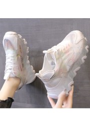 Women's sports shoes 2021 new summer Korean version of thick-soled casual old shoes fashion net women's shoes