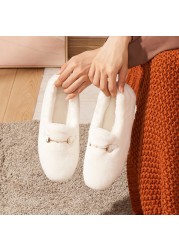 Popular Fluffy Women Winter 2021 New Winter Cotton Padded Warm Velvet All-Match Pregnant Single Pedal Boots