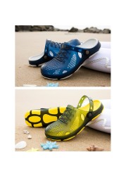 2022 Men Summer Shoes Men Slippers Breathable Non-slip Male Garden Shoes Casual Beach Sandals