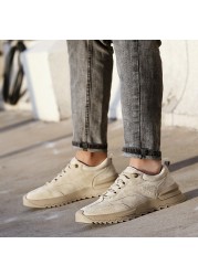 Men's Casual Leather Shoes Comfortable and Fashionable Sneakers Spring 2021