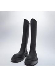 2021 New Winter Women Knee High Boots Punk Boots Woman High Heel Boots Sexy Thigh High Boots Flat Over the Knee Fashion Boots